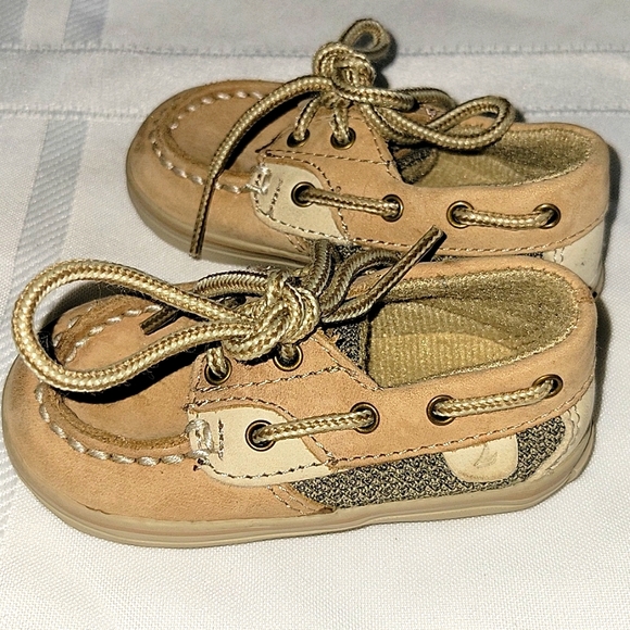 🟢Baby Sperry Topsiders size 2M Leather - Picture 2 of 5
